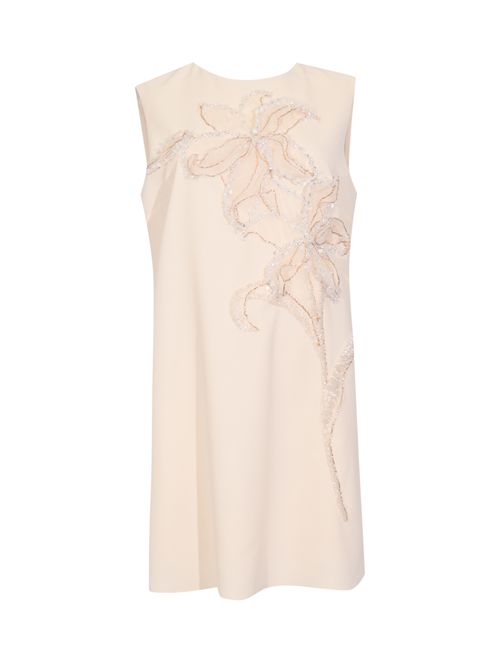 Abito midi Carleane 66689 in crepe con strass e paillettes TARIK EDIZ | 66689VANILLA